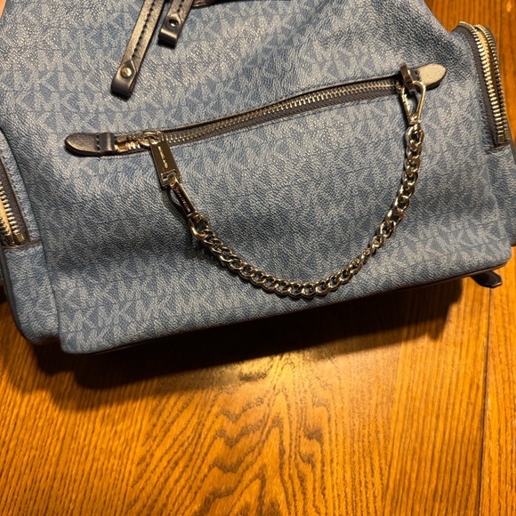 Blue Leather Backpack - Picture 5 of 6